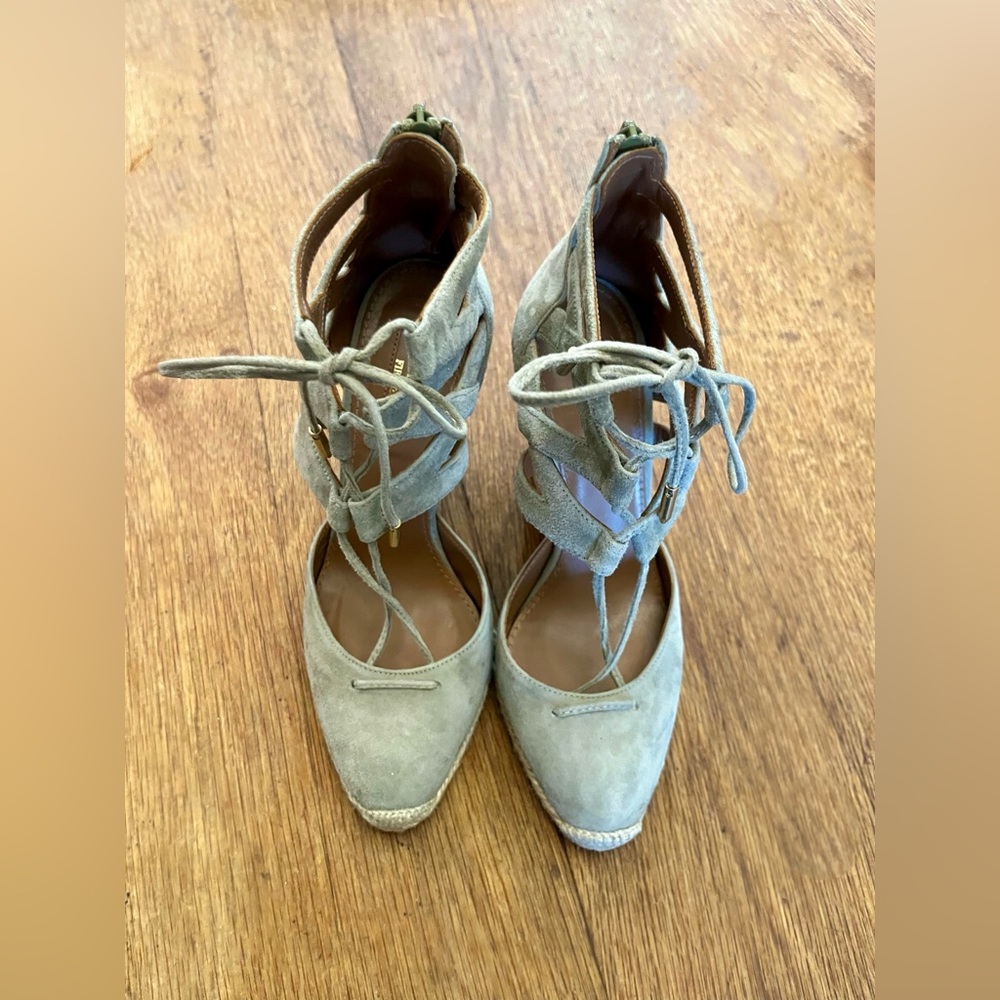 Aquazzura Firenze 7 Suede Espadrilles